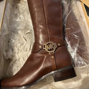 MK Brown Leather Boots